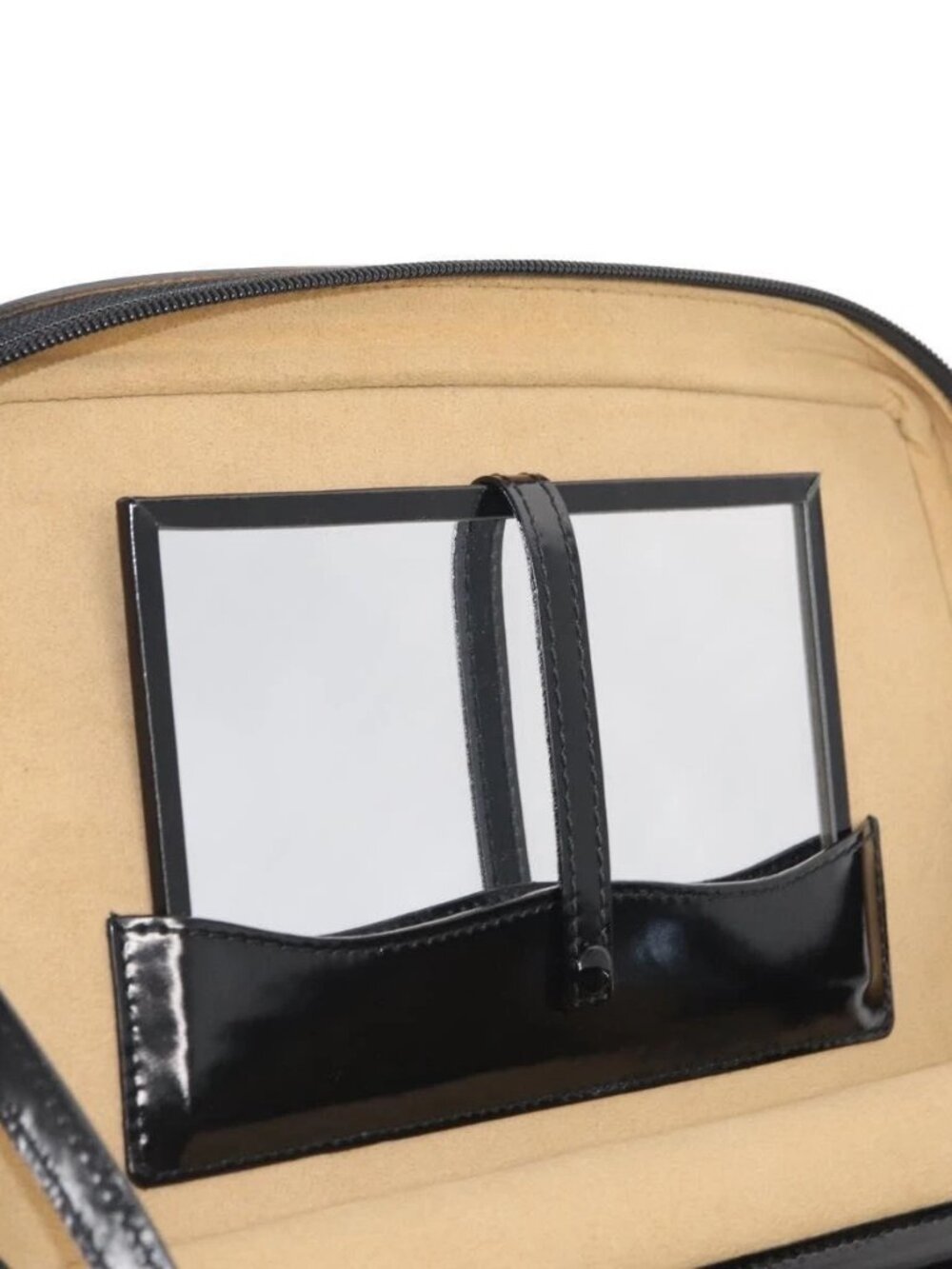 GUCCI Bamboo Vanity Hand Bag Patent 2way Black Silver 013 122 2491 Auth bs33063 - Picture 10 of 16